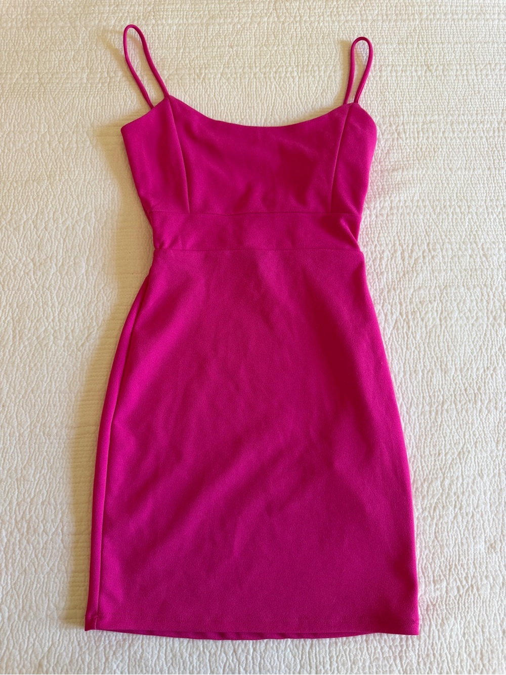 Windsor Hot Pink Spaghetti Strap Mini Dress